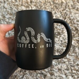 Black rifle coffee company coffee or die metal mug